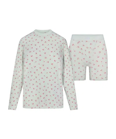 Skims Boyfriend Long Sleeve And Boxer Set