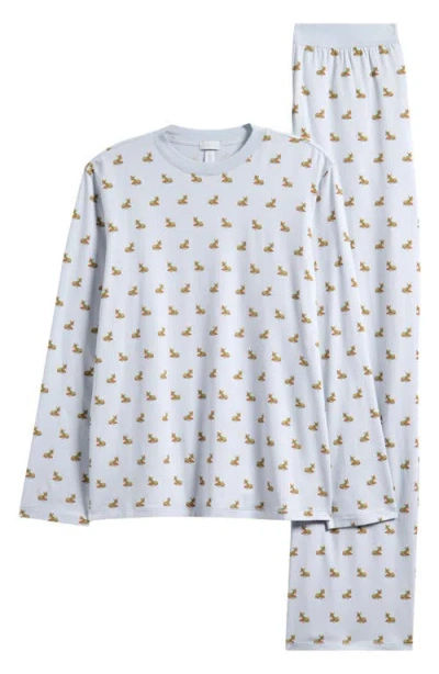 Skims Boyfriend Long Sleeve T-shirt & Loose Pants Pajamas