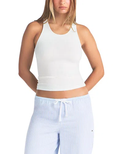 Skims Boyfriend Rib Tank Top In White