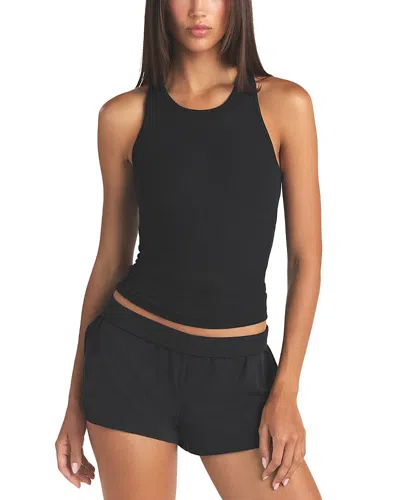 Skims Boyfriend Rib Tank Top In Black
