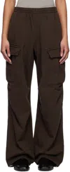 Skims Brown Boyfriend Fleece Cargo Lounge Pants In Espresso