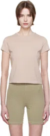 Skims Brown Relaxed Tees Shrunken T-shirt In Fawn