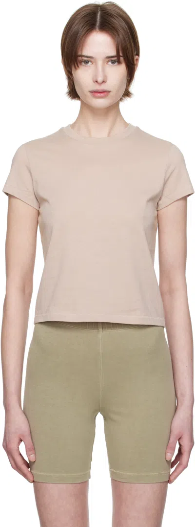 Skims Brown Relaxed Tees Shrunken T-shirt In Fawn