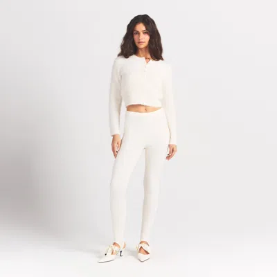 Skims Brushed Alpaca In White