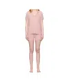 Skims Pink Soft Lounge Short Sleep Pyjama Set In Pattern