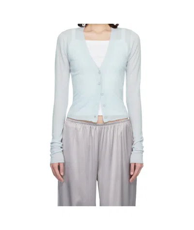 Skims Button-down Knitwear In Blue