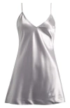 Skims Cami Satin Minidress In White