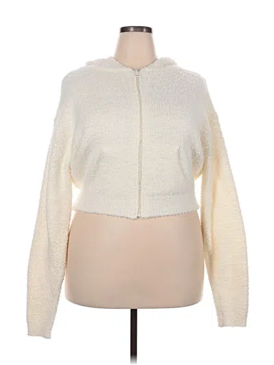 Pre-owned Skims Cardigan Sweater In White