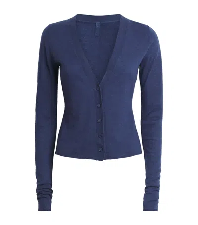 Skims Cashmere Cardigan In Blue