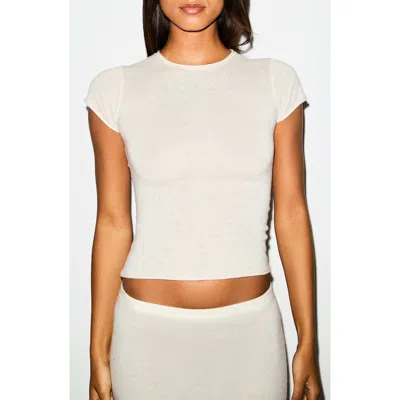 Skims Cashmere T-shirt In White