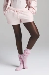 Skims Classic Cotton Fleece Shorts In Barely Pink
