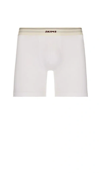 Skims Classic Cotton Rib 5 Boxer Brief In White