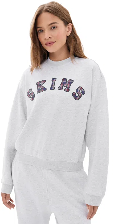 Skims Classic Crew Neck Lhg Arched  Plaid