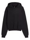 Skims Cotton-blend Hooded Sweatshirt In Black