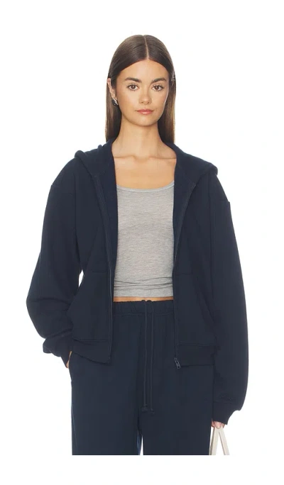 Skims Classic Zip Up Hoodie In Blue