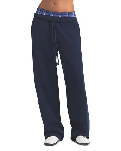 Skims Cloud Straight Leg Pants In Blue