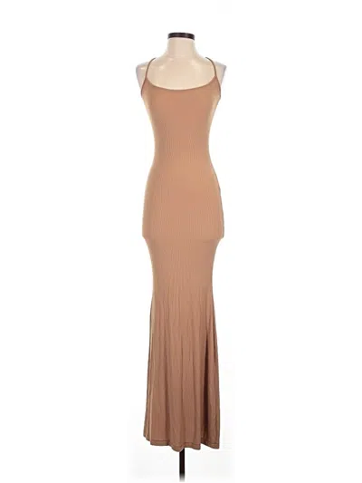 Pre-owned Skims Cocktail Dress In Brown