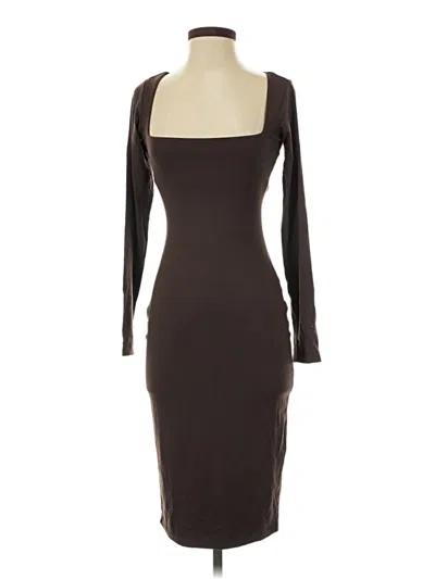 Pre-owned Skims Cocktail Dress In Brown