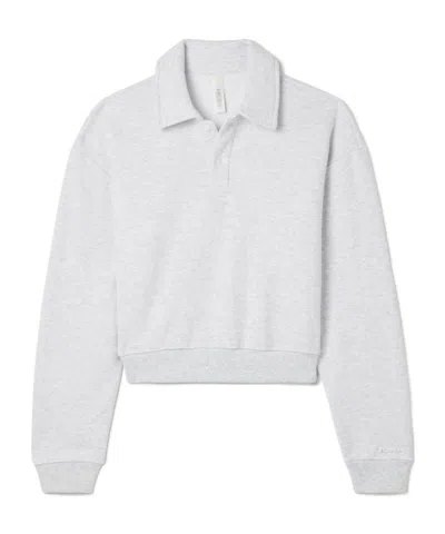Skims Collared Sweatshirt In White