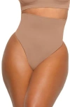 Skims Core Control High Waist Shaper Thong In Brown