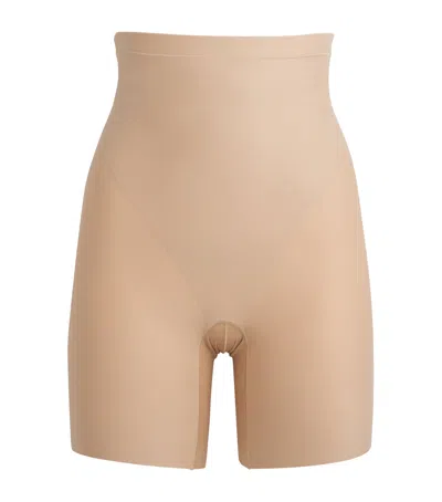 Skims Core Sculpt Mid-waist Shorts In Brown