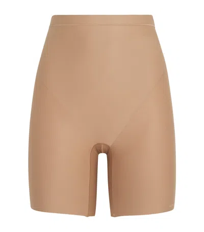 Skims Core Sculpt Mid-waist Shorts In Neutral