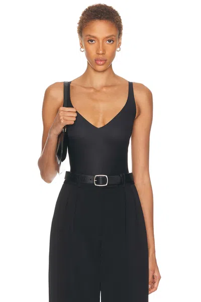 Skims Core Sculpt Plunge Bodysuit In Black