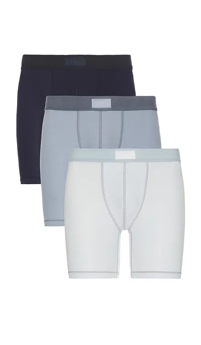 Skims Cotton 3 Pack Boxer Brief 5 In Nimbus Multi