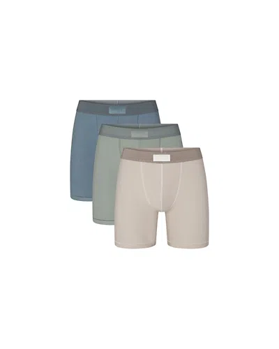 Skims 3-pack 5-inch Stretch Modal Boxer Briefs In Stone Multi