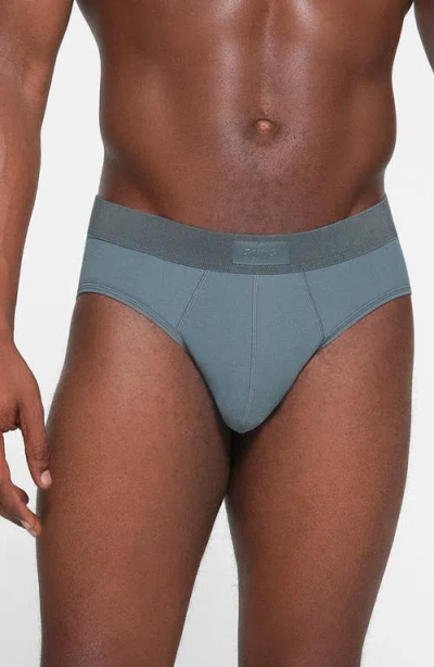 Skims Cotton & Modal Blend Briefs In Kyanite