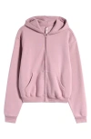 Skims Cotton Blend Fleece Classic Pullover Hoodie In Dusk