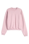 Skims Cotton Blend Fleece Classic Crew Sweatshirt In Dusk