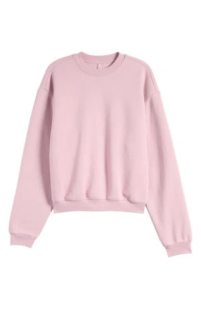 Skims Cotton Blend Fleece Classic Crew Sweatshirt In Dusk