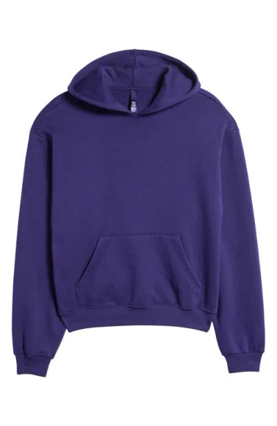 Skims Cotton Blend Fleece Classic Pullover Hoodie In Concord