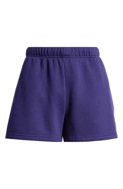 Skims Cotton Blend Fleece Classic Shorts In Concord