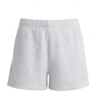 Skims Cotton-blend Fleece Classic Shorts In Gray