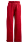 Skims Rib Cotton Blend Lounge Pants In Brick