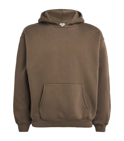 Skims Cotton-blend Fleece Lounge Hoodie In Brown