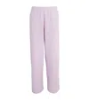 Skims Cotton-blend Fleece Straight Sweatpants In Pink