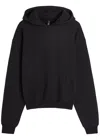 Skims Cotton-blend Hooded Sweatshirt In Black