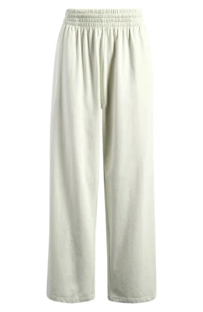 Skims Cotton Blend Jersey Wide Leg Pants In Spearmint