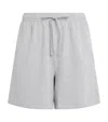 Skims Cotton-blend Lounge Sweatshorts In Gray
