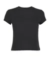 Skims Short-sleeve Crewneck T-shirt In Onyx