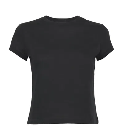 Skims Short-sleeve Crewneck T-shirt In Onyx