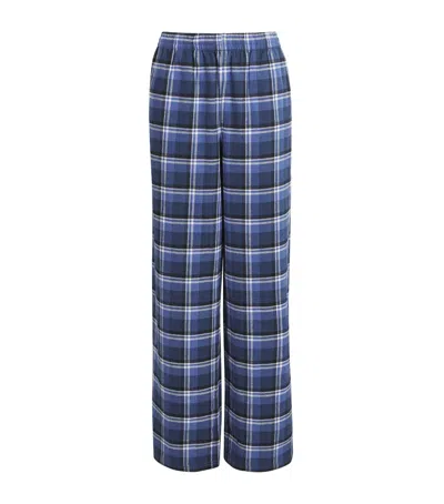 Skims Cotton Check Pyjama Bottoms In Multi