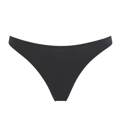 Skims Cotton Everyday Thong In Black
