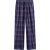 Skims Flannel Tartan Pyjama Trousers In Blue