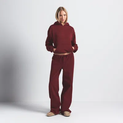 Skims Cotton Fleece In Burgundy