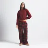 Skims Cotton Fleece In Burgundy