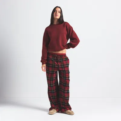 Skims Cotton Fleece In Burgundy